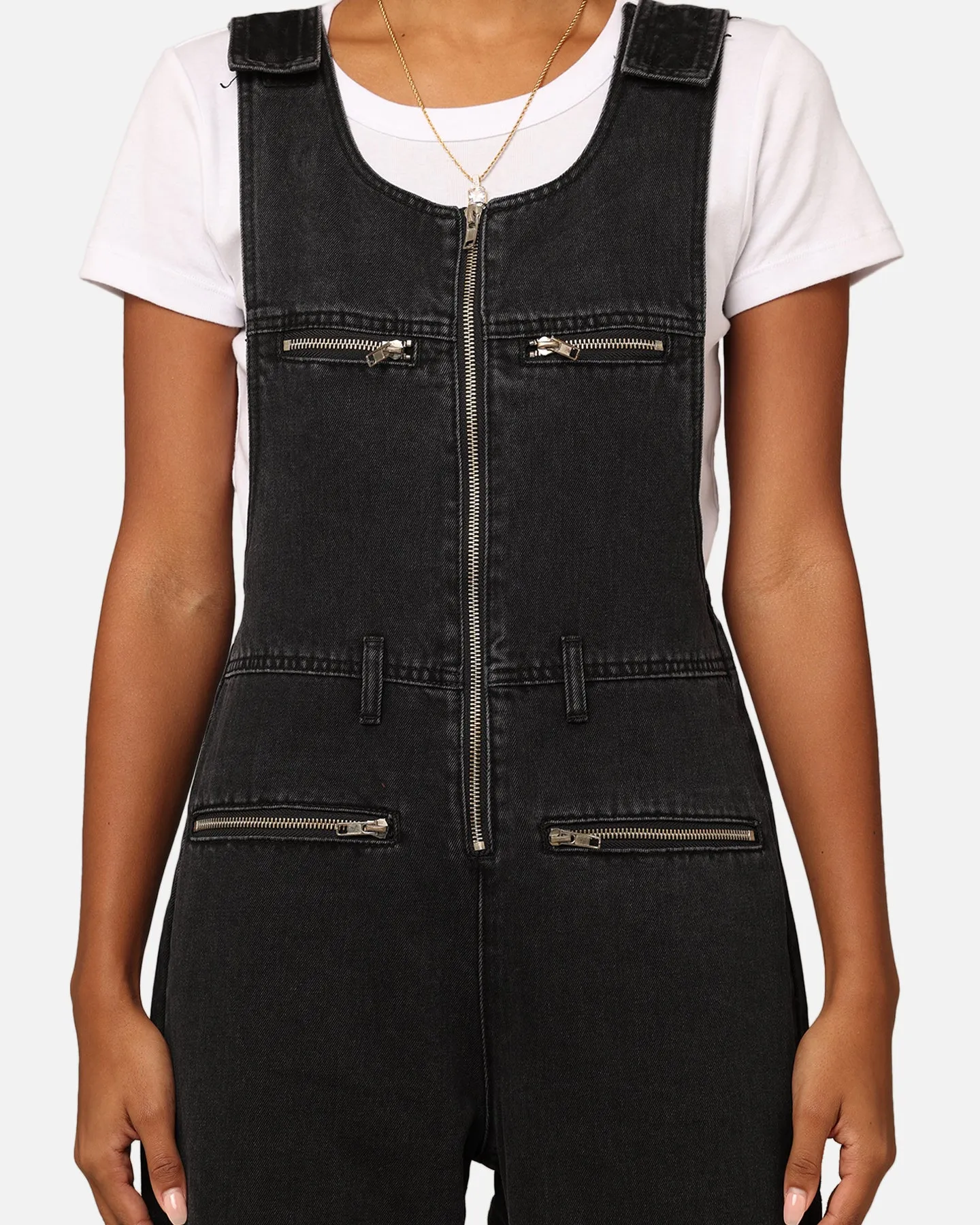 X-Girl Women's Gordon Overalls Washed Black