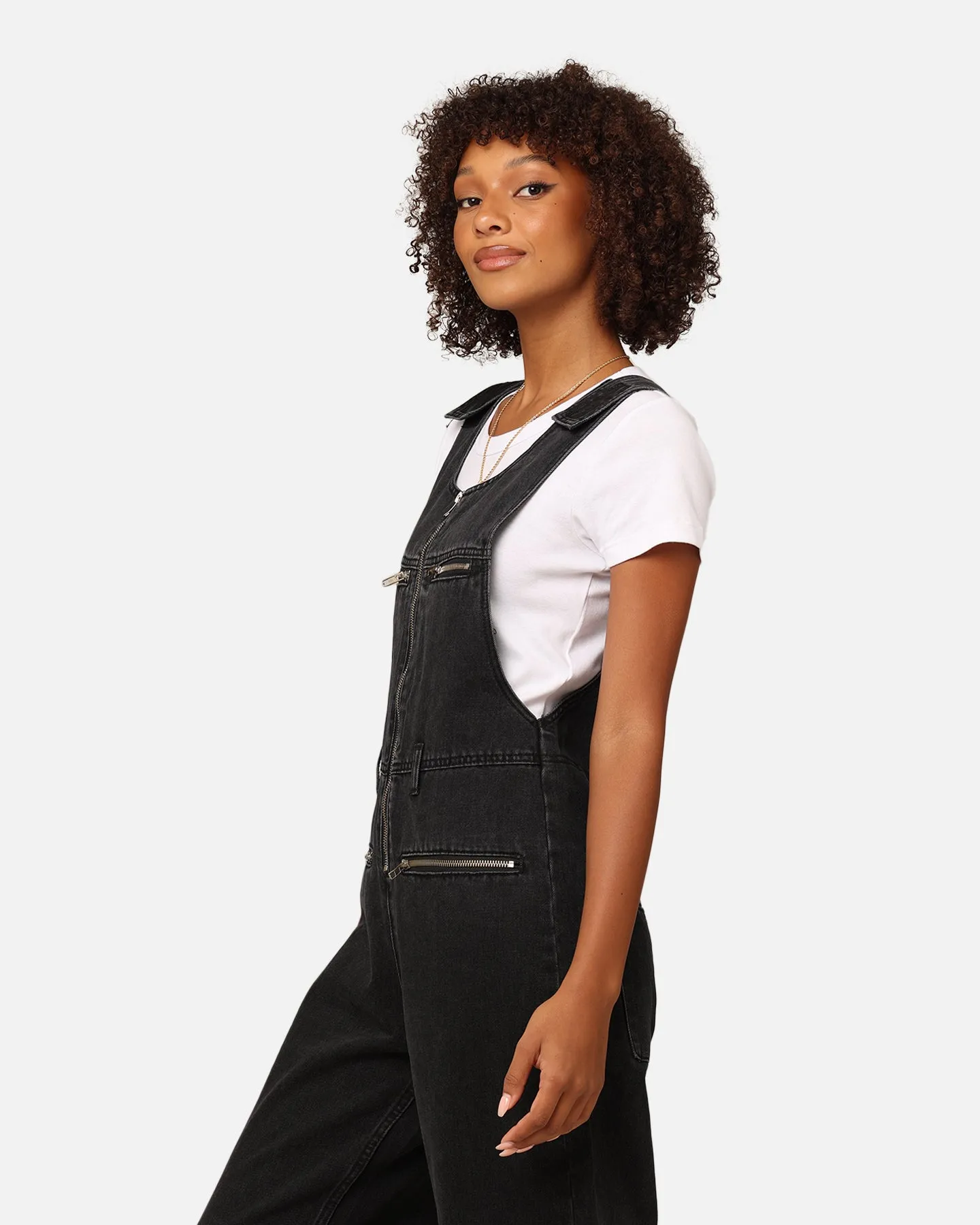 X-Girl Women's Gordon Overalls Washed Black
