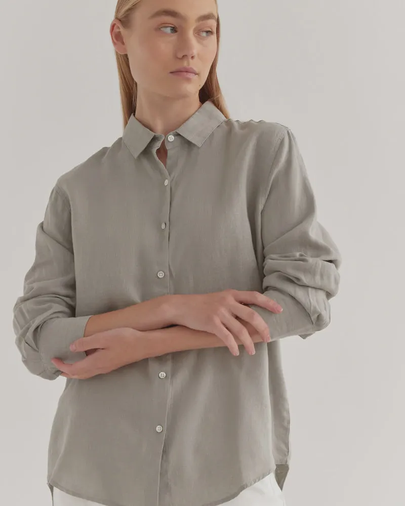 Xander LS Shirt Green Fog