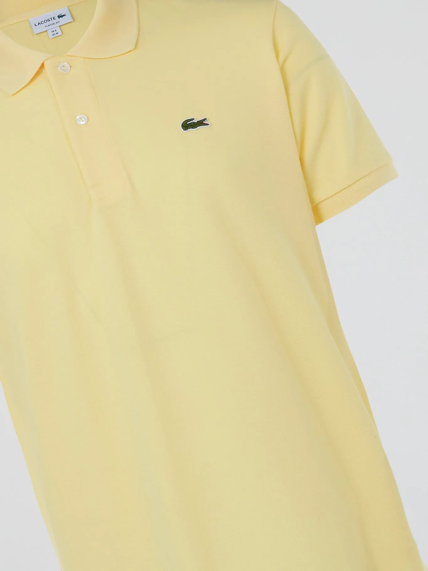 Yellow Ribbed Collar Polo Shirt