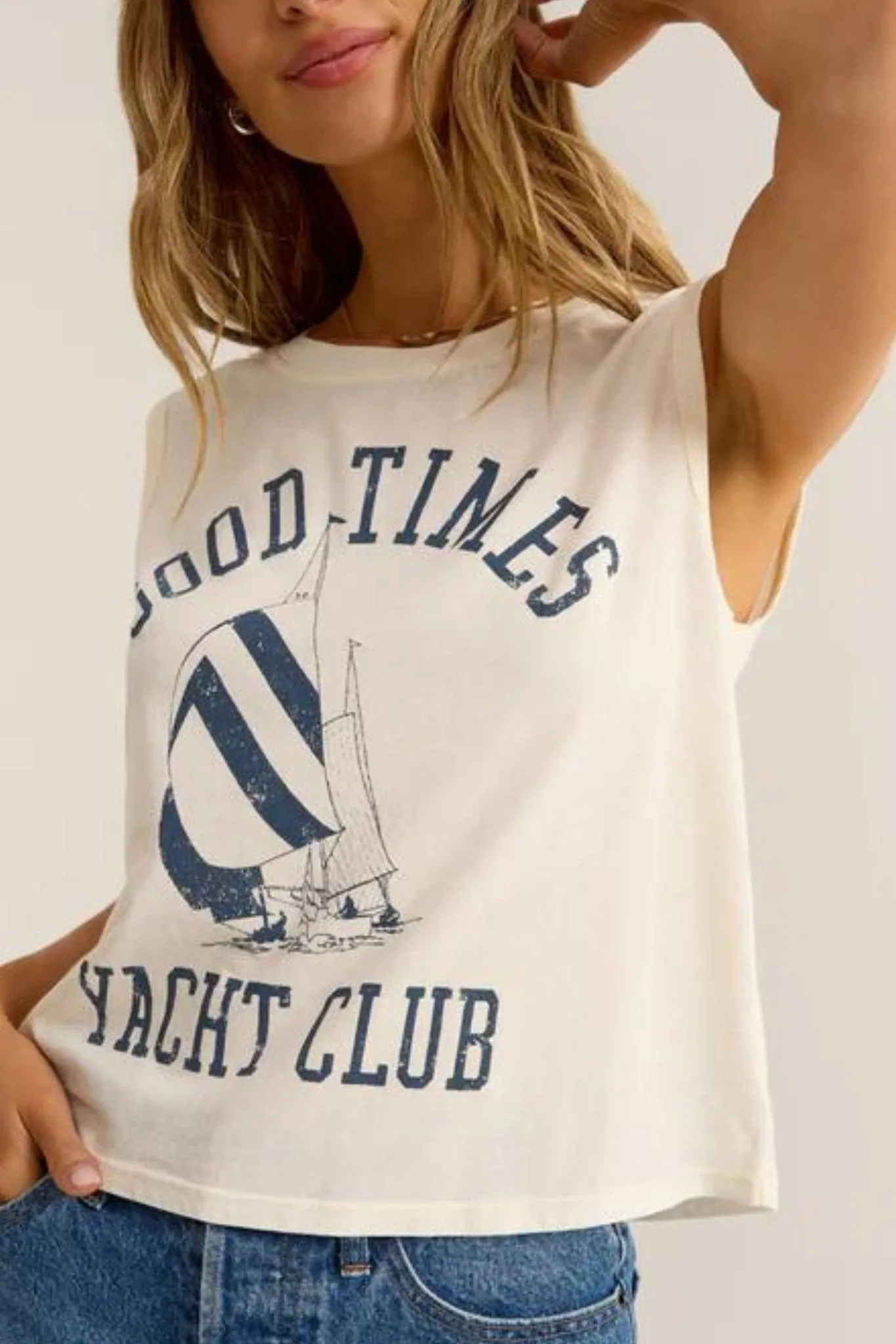 Z Supply: Good Times La Mer Tank in Sea Salt
