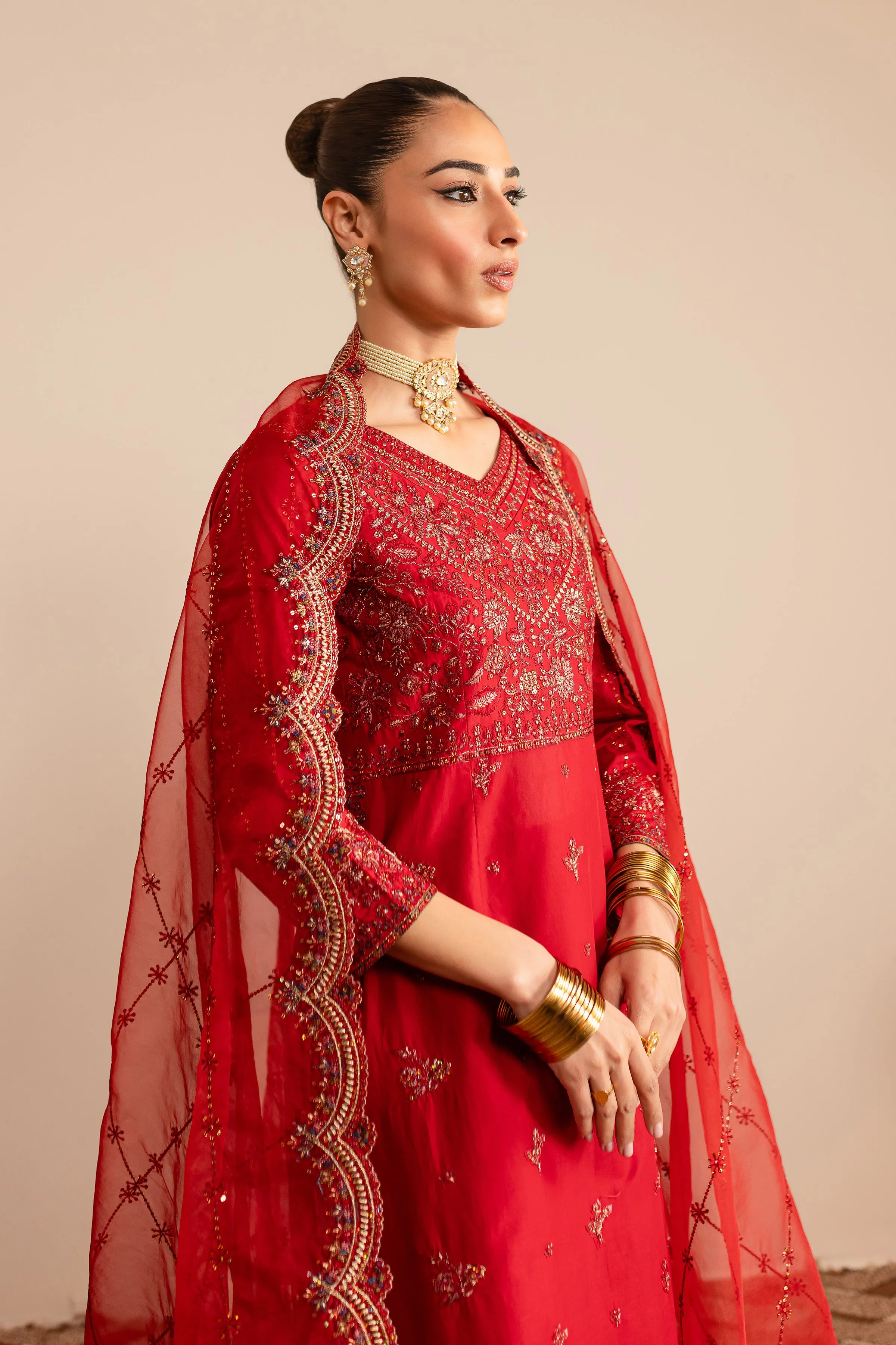 Zanel 3Pc - Embroidered Luxe Pret