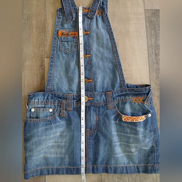 Zara Trf Denim Skirt/Overalls. Size 4