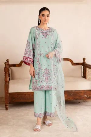 Zen 3Pc - Embroidered Solid Dress